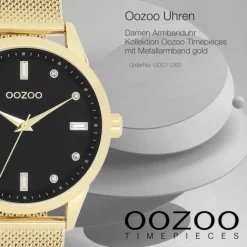 Oozoo Damen Armbanduhr Timepieces Analog Metall gold UOC11283