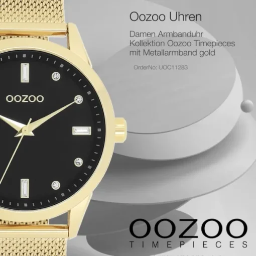 Oozoo Damen Armbanduhr Timepieces Analog Metall gold UOC11283