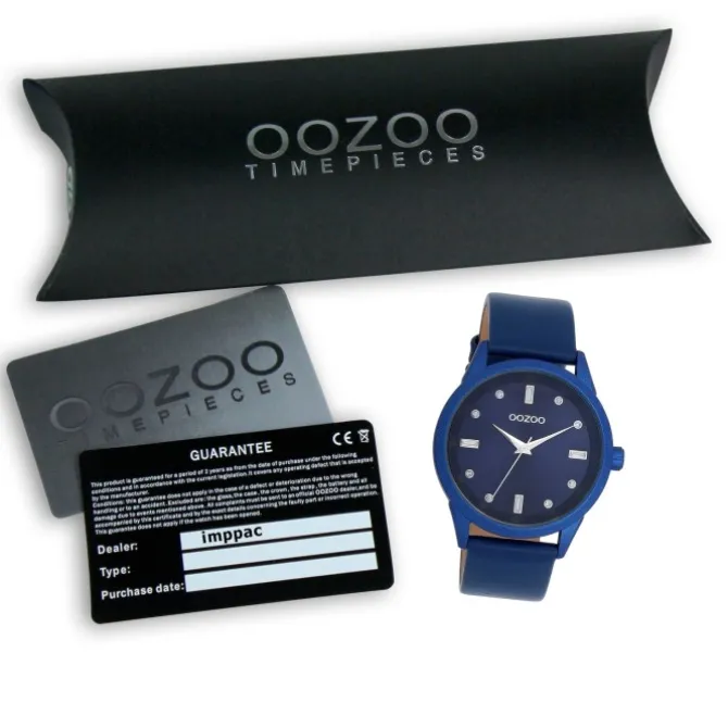 Oozoo Damen Armbanduhr Timepieces Analog Leder blau UOC11288