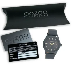 Oozoo Damen Armbanduhr Timepieces Analog Leder grau UOC11289