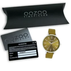 Oozoo Damen Armbanduhr Timepieces Analog Leder olivgrün UOC11298