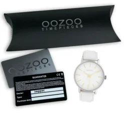 Oozoo Damen Armbanduhr Timepieces Analog Leder weiß UOC10040