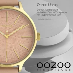 Oozoo Damen Armbanduhr Timepieces Analog Leder rosa UOC10121