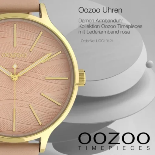 Oozoo Damen Armbanduhr Timepieces Analog Leder rosa UOC10121