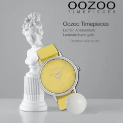 Oozoo Damen Armbanduhr Timepieces Analog Leder gelb UOC10169