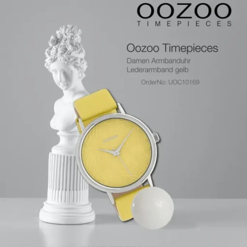 Oozoo Damen Armbanduhr Timepieces Analog Leder gelb UOC10169