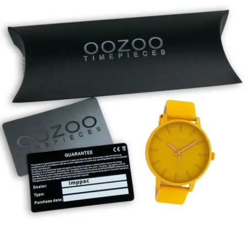 Oozoo Damen Armbanduhr Timepieces Analog Leder gelb UOC10380