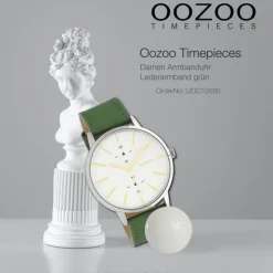 Oozoo Damen Armbanduhr Timepieces Analog Leder grün UOC10586