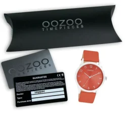 Oozoo Damen Armbanduhr Timepieces Analog Leder orange UOC11326