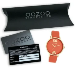 Oozoo Damen Armbanduhr Timepieces Analog Leder organge UOC11341
