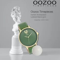 Oozoo Damen Armbanduhr Timepieces Analog Leder grün UOC11344