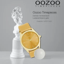 Oozoo Damen Armbanduhr Timepieces Analog Leder gelb UOC11332