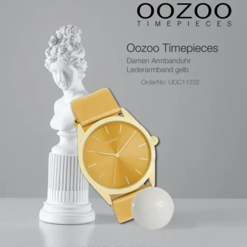 Oozoo Damen Armbanduhr Timepieces Analog Leder gelb UOC11332