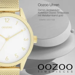 Oozoo Damen Armbanduhr Timepieces Analog Metall gold UOC11322