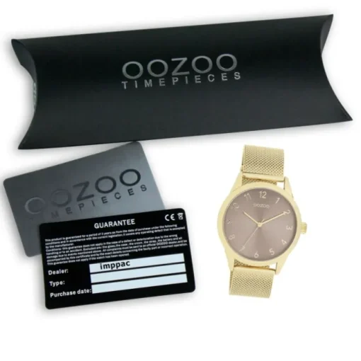 Oozoo Damen Armbanduhr Timepieces Analog Metall gold UOC11323