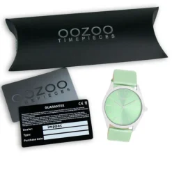 Oozoo Damen Armbanduhr Timepieces Analog Leder mintgrün UOC11336