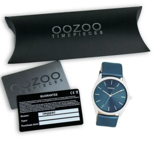 Oozoo Damen Armbanduhr Timepieces Analog Leder blau UOC11337