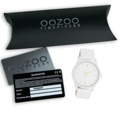 Oozoo Damen Armbanduhr Timepieces Analog Leder weiß UOC11354