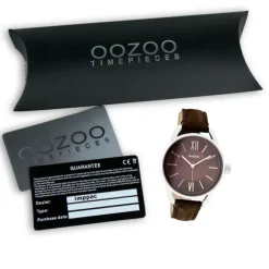 Oozoo Damen Armbanduhr Timepieces Analog Leder dunkelbraun UOC7123A
