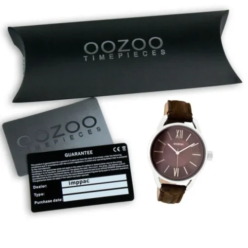 Oozoo Damen Armbanduhr Timepieces Analog Leder dunkelbraun UOC7123A