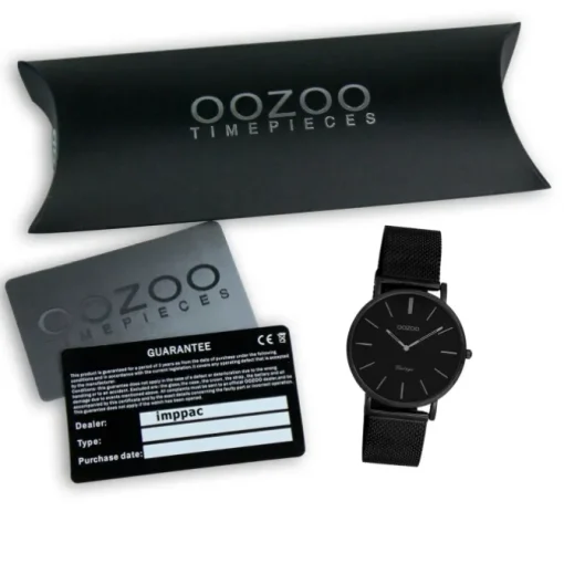 Oozoo Damen Armbanduhr Timepieces Analog Metall schwarz UOC9934A