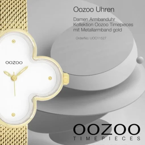 Oozoo Damen Armbanduhr Timepieces Analog Metallband gold UOC11527
