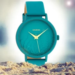 Oozoo Damen Armbanduhr Timepieces C10606 Analog Leder türkis UOC10606