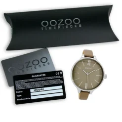 Oozoo Damen Armbanduhr Timepieces C9543 45mm Quarz Leder beige UOC9543