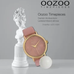 Oozoo Damen Armbanduhr Timepieces C10081 Quarzwerk Leder altrosa UOC10081