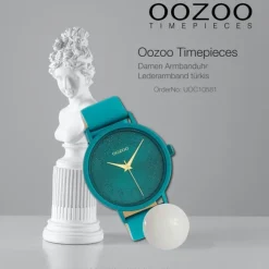 Oozoo Damen Armbanduhr Timepieces C10581 Analog Leder türkis UOC10581