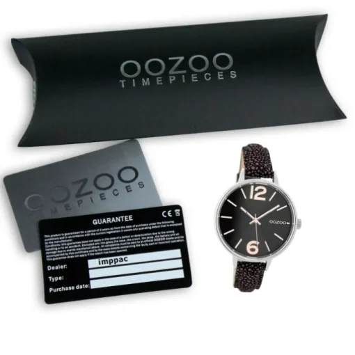 Oozoo Damen Armbanduhr Timepieces C9484 38mm Leder lila schwarz UOC9484