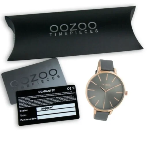 Oozoo Damen Armbanduhr Timepieces C10713 Analog Leder blaugrau UOC10713
