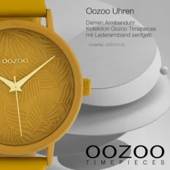 Oozoo Damen Armbanduhr Timepieces C10172 42mm Quarz Leder gelb UOC10172