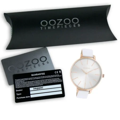 Oozoo Damen Armbanduhr Timepieces C10710 Analog Leder weiß UOC10710