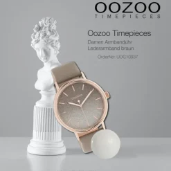 Oozoo Damen Armbanduhr Timepieces C10937 Analog Leder braun taupe UOC10937