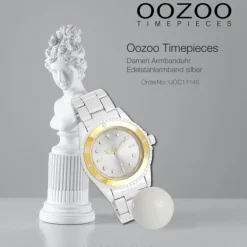 Oozoo Damen Armbanduhr Timepieces Analog Edelstahl silber UOC11145