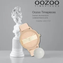 Oozoo Damen Armbanduhr Timepieces Analog Leder pink UOC11151