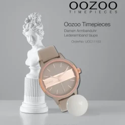 Oozoo Damen Armbanduhr Timepieces Analog Leder taupe braun UOC11153