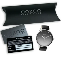 Oozoo Damen Armbanduhr Timepieces Analog Leder schwarz UOC10834