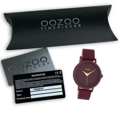 Oozoo Damen Armbanduhr Timepieces Analog Leder violett UOC10609