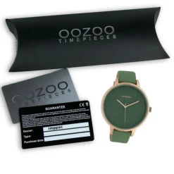 Oozoo Damen Armbanduhr Timepieces Analog Leder grün UOC10407