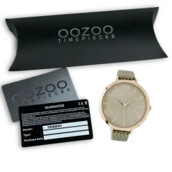 Oozoo Damen Armbanduhr Timepieces Analog Leder grün UOC9170A