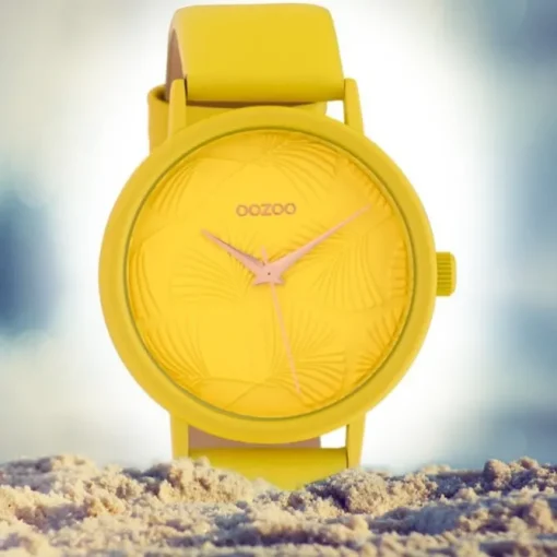 Oozoo Damen Armbanduhr Timepieces C10395 Quarzwerk Leder gelb UOC10395
