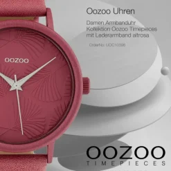 Oozoo Damen Armbanduhr Timepieces C10396 Quarz Leder altrosa UOC10396