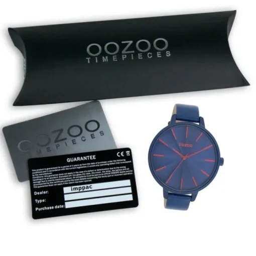 Oozoo Damen Armbanduhr Timepieces Analog Leder blau UOC11252