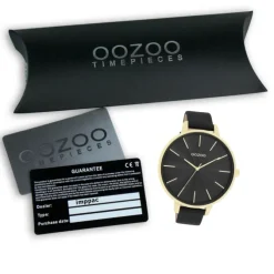 Oozoo Damen Armbanduhr Timepieces Analog Leder schwarz UOC11259