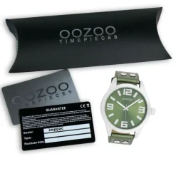 Oozoo Damen Armbanduhr Timepieces Analog Leder grün UOC1081A