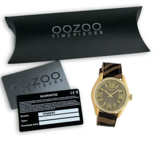 Oozoo Damen Armbanduhr Timepieces Analog Leder bronze schwarz UOC10271