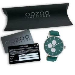 Oozoo Damen Armbanduhr Timepieces Analog Leder grün UOC10313