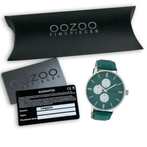 Oozoo Damen Armbanduhr Timepieces Analog Leder grün UOC10313